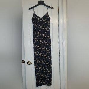CSH... CAVENDISH Floral Black Maxi Dress M